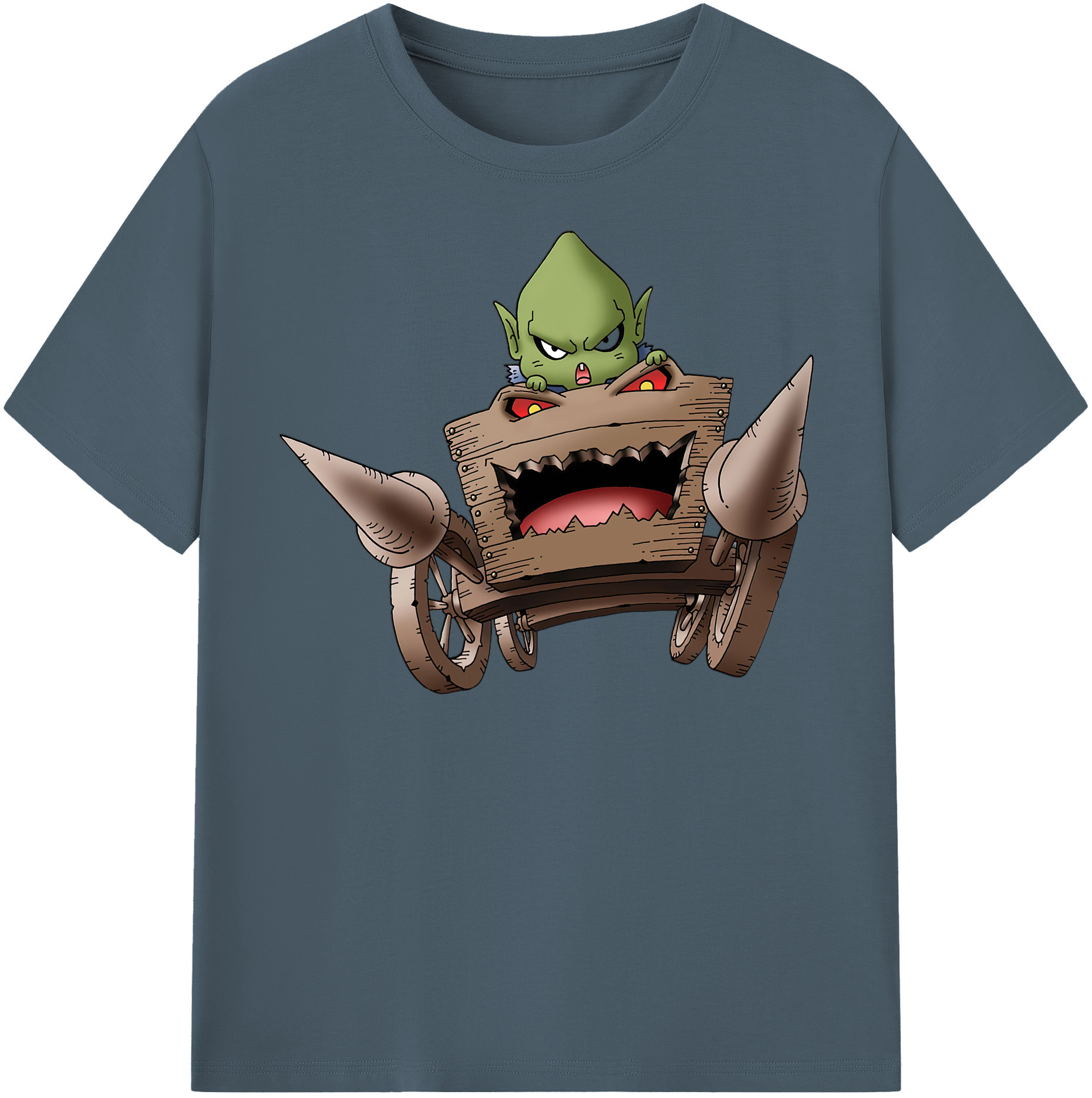 （画像用） ドラゴンクエスト Doragon Kuesuto Dragon Quest 綿100％半袖Tシャツ（フロントプリント）